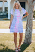 Family Matching Mom Multicolor Tie-Dye Mini Dress